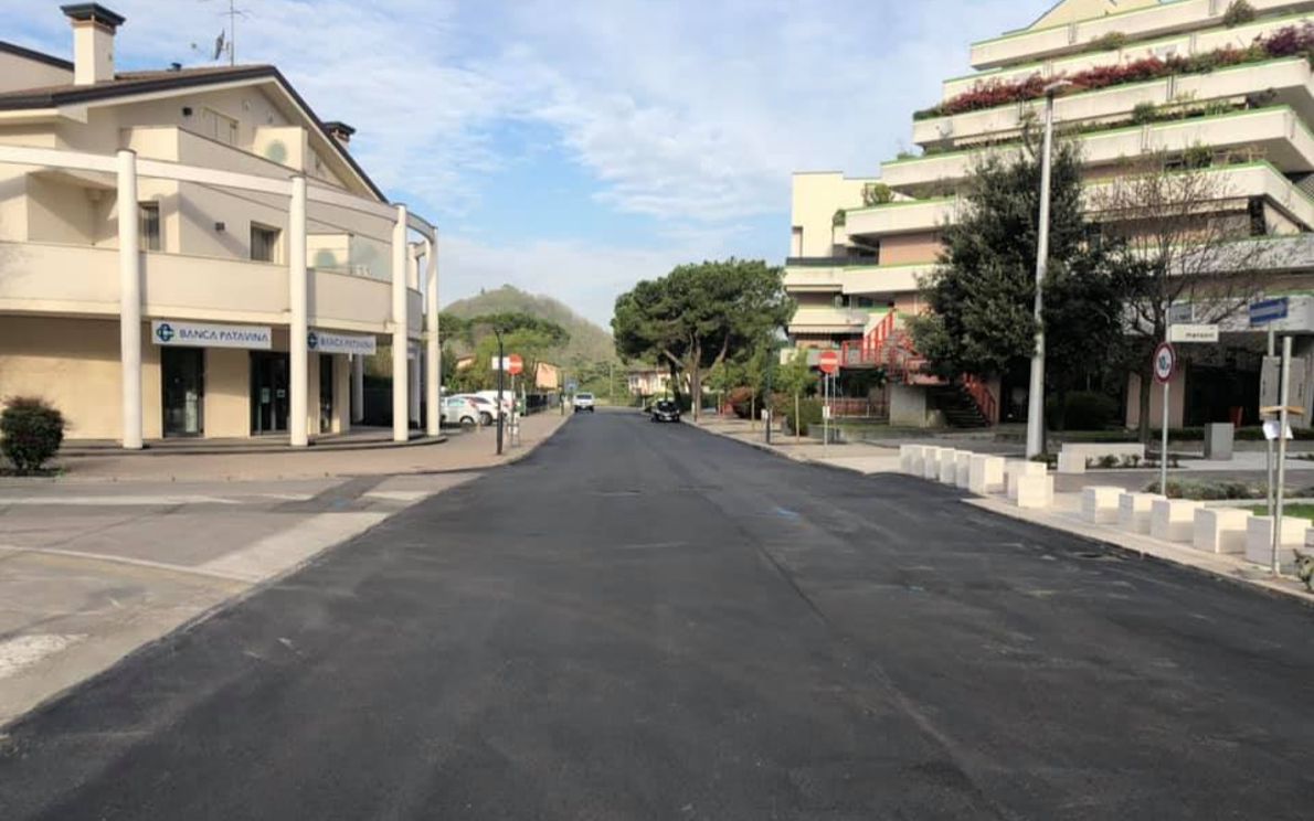 Lavori di asfaltatura a Montegrotto