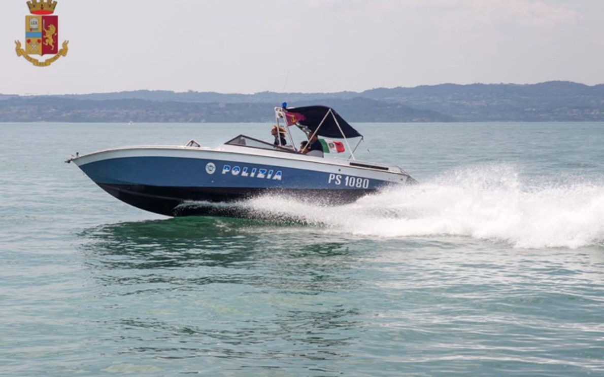 Polizia in azione sul Lago di Garda