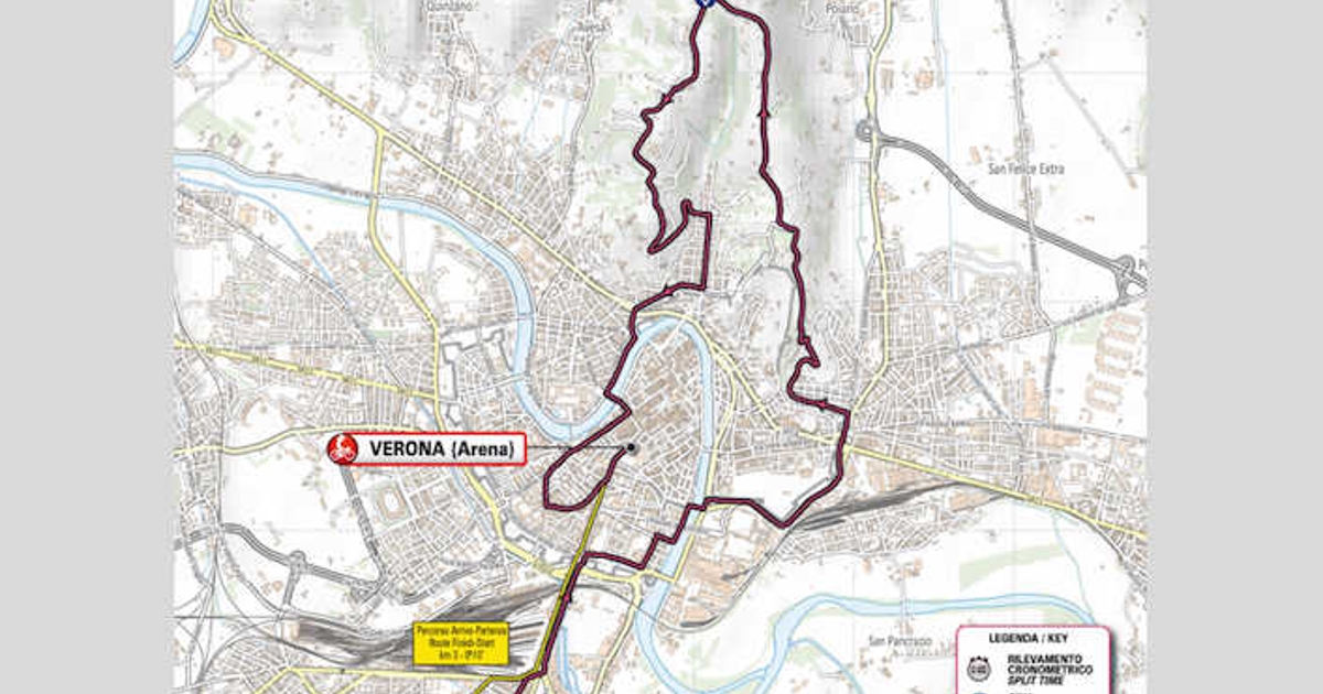 L&#8217;ultima tappa del Giro d&#8217;Italia, il percorso a Verona