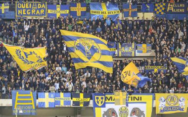 Tifosi Hellas Verona in Curva Sud