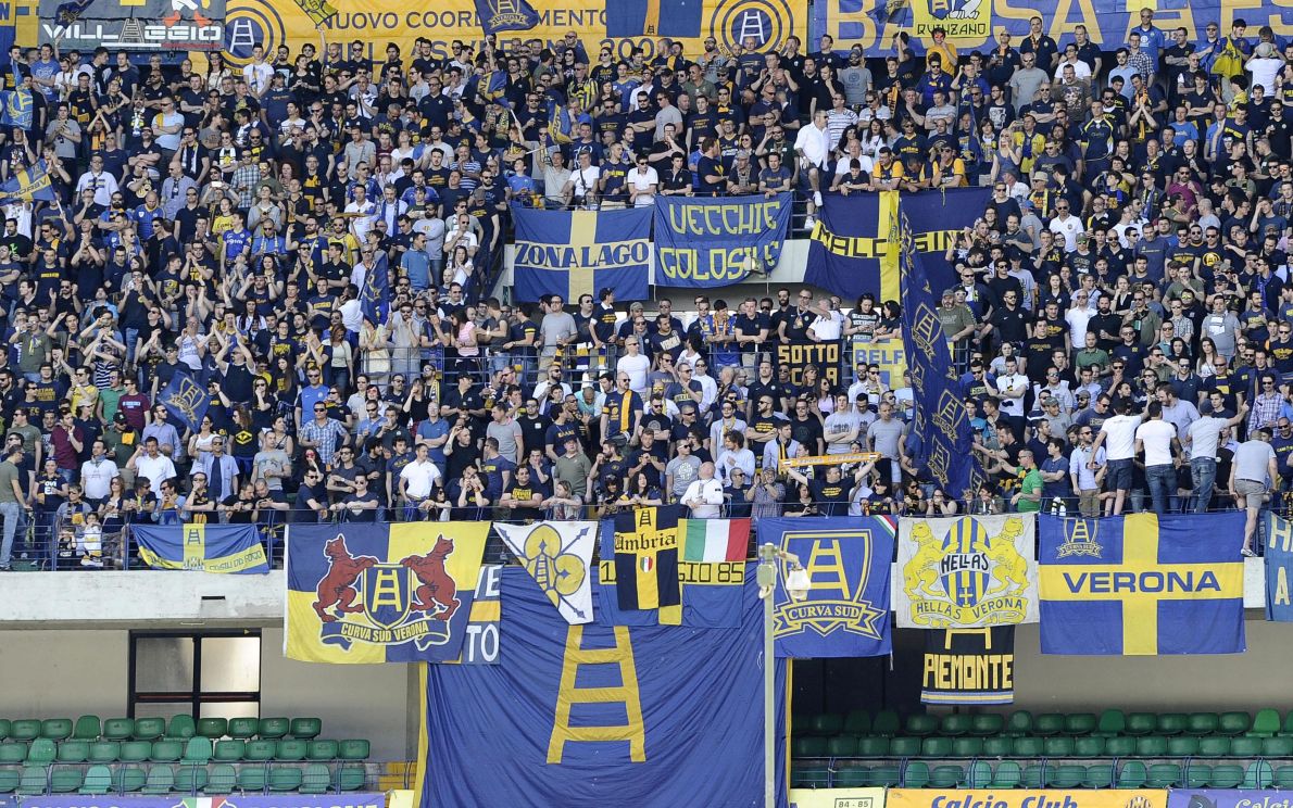 Hellas Verona: tifosi in Curva Sud