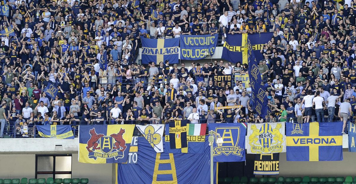 Hellas Verona: tifosi in Curva Sud