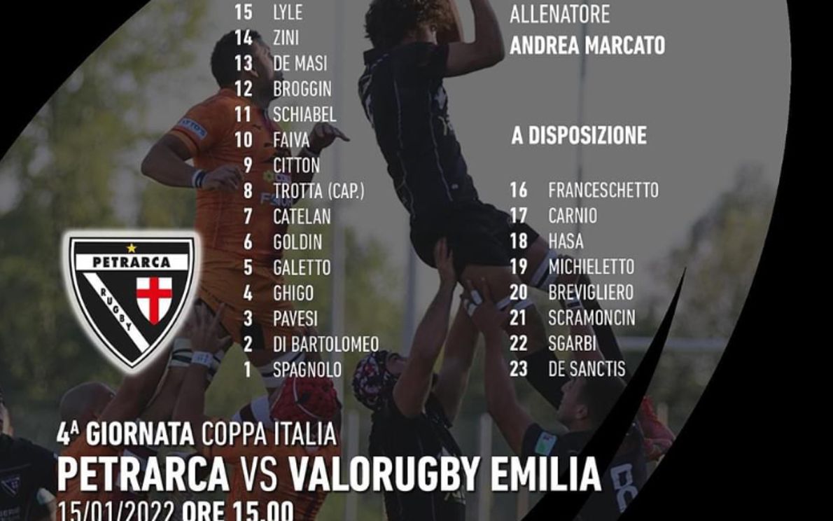 Petrarca vs Valorugby
