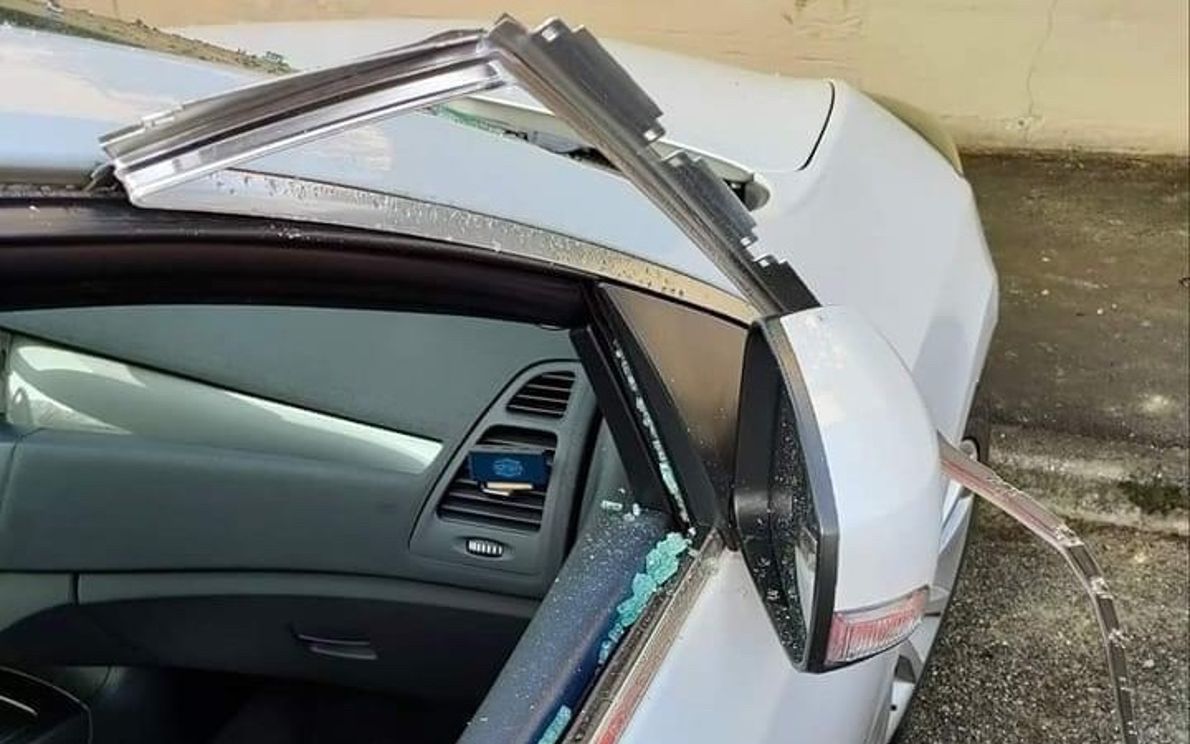 Auto danneggiata a San Bonifacio