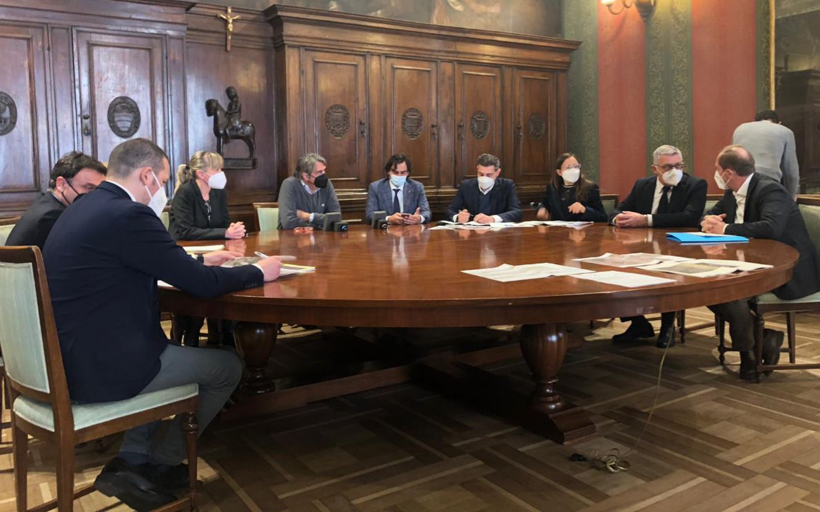 Un momento della conferenza stampa