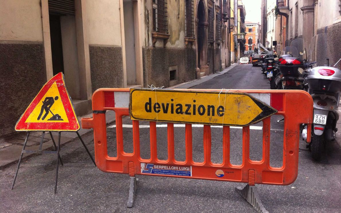 Lavori e deviazioni (foto archivio)