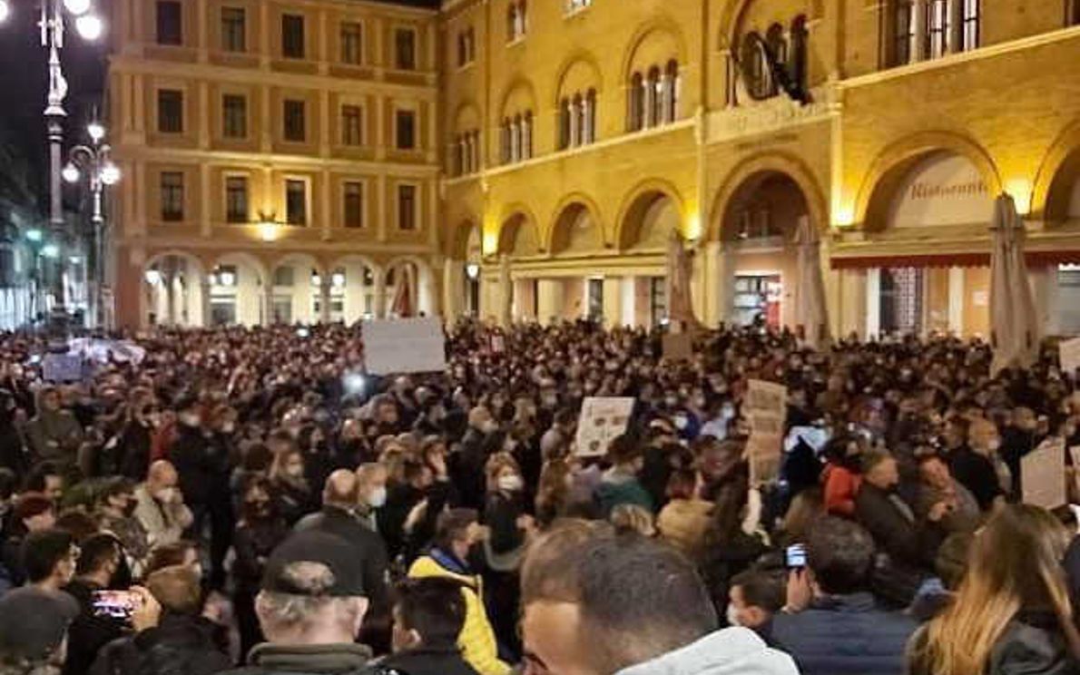 Protesta in Piazza a Treviso