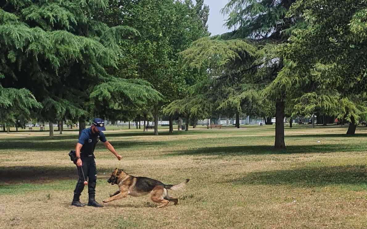 Unità cinofila al Parco San Giacomo