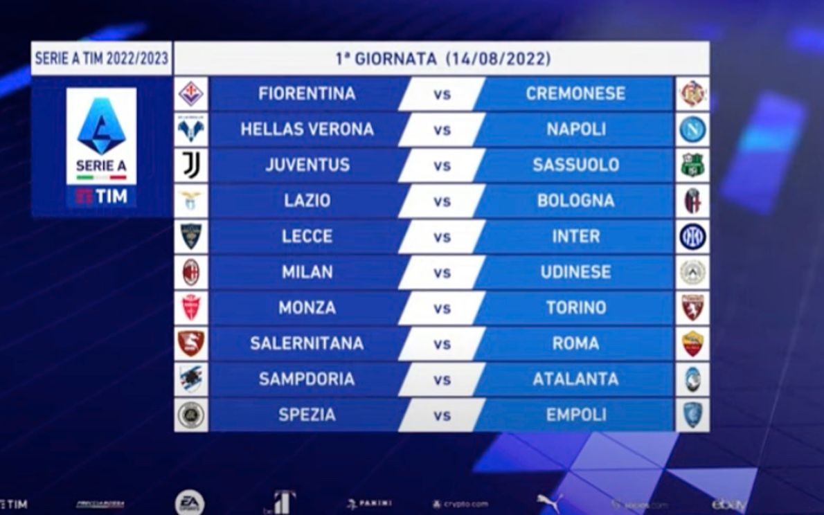 La prima giornata della A