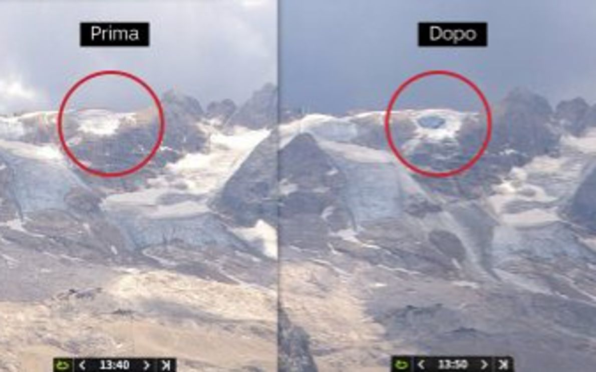 Marmolada (foto Sky TG24)