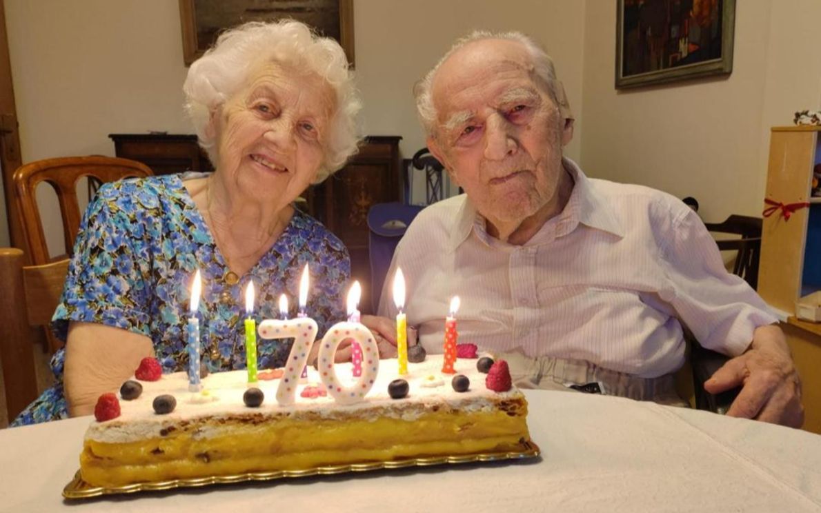 70 anni matrimonio Riccardo Demel e Anna Parisi