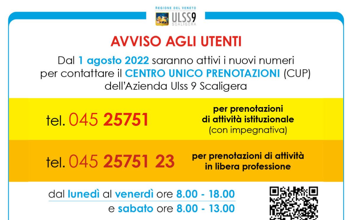 Ecco I Nuovi Numeri Per Le Prenotazioni Al CUP Dell'Ulss 9 | TgVerona ...