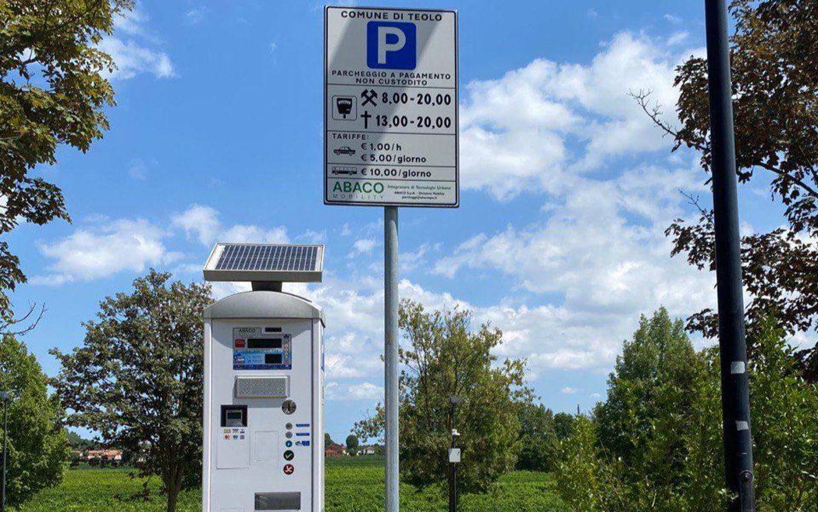 Parcometro all’Abbazia di Praglia a Teolo