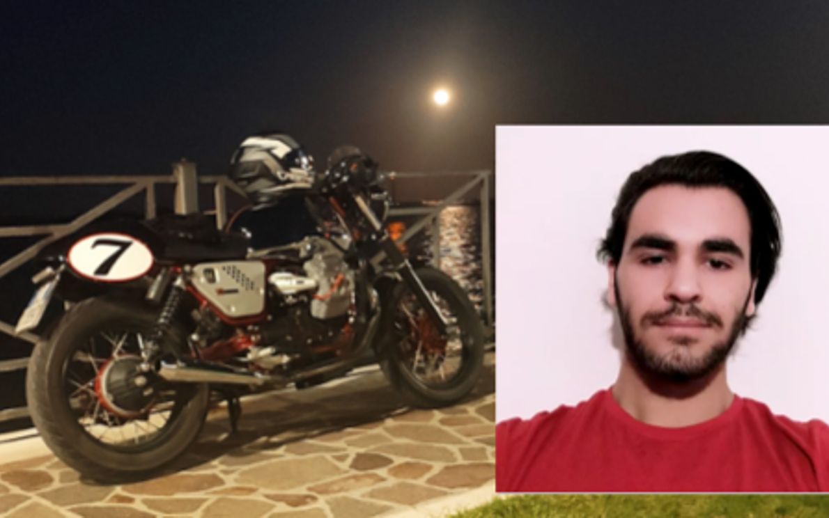Giordano Sanginiti e la sua moto