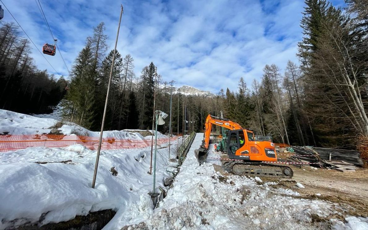 Cantiere pista Bob Cortina