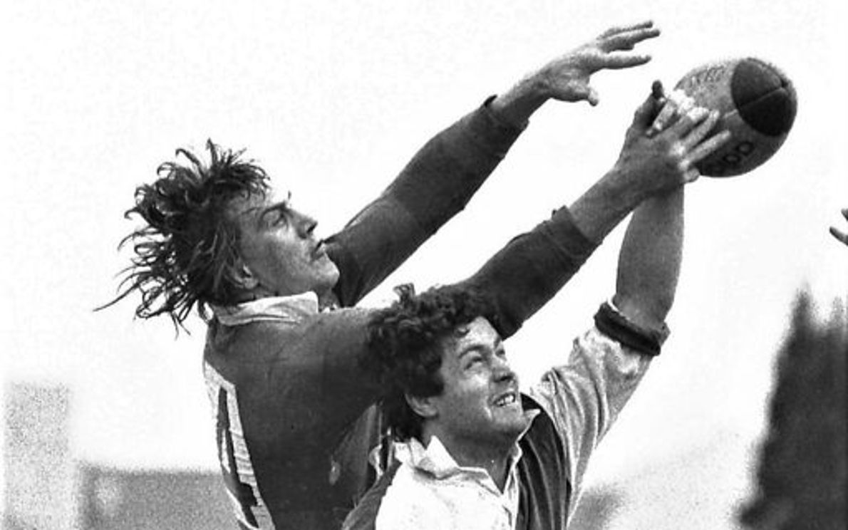 Andrea Rinaldo con la maglia del Petrarca Rugby