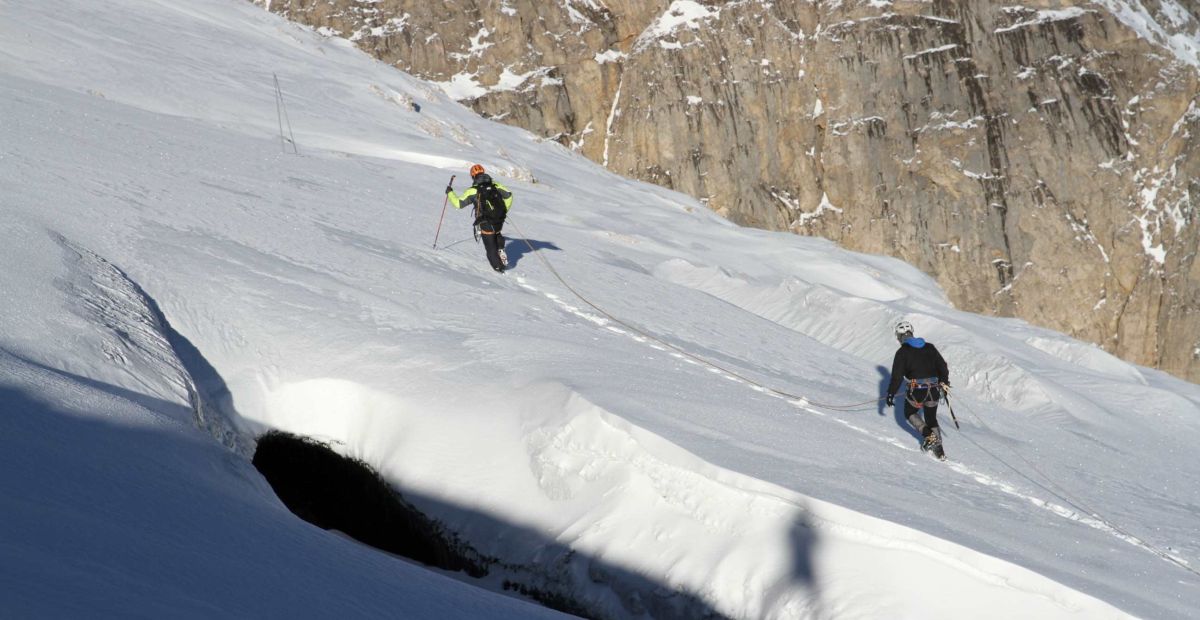 Marmolada, rilievi georadar zona distacco