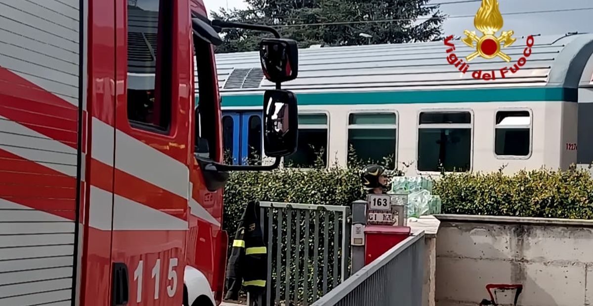 Vigili del fuoco treno Domegliara