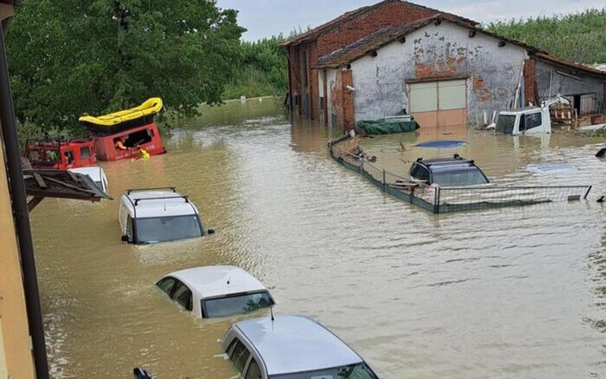 Alluvione in Emilia (foto Ansa)