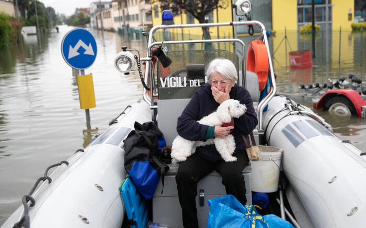 Alluvione in Emilia (foto Ansa)