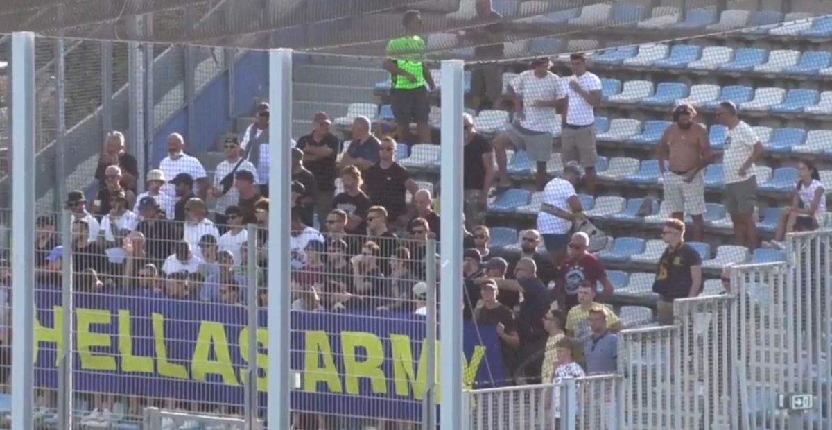 Tifosi del Verona in Corsica