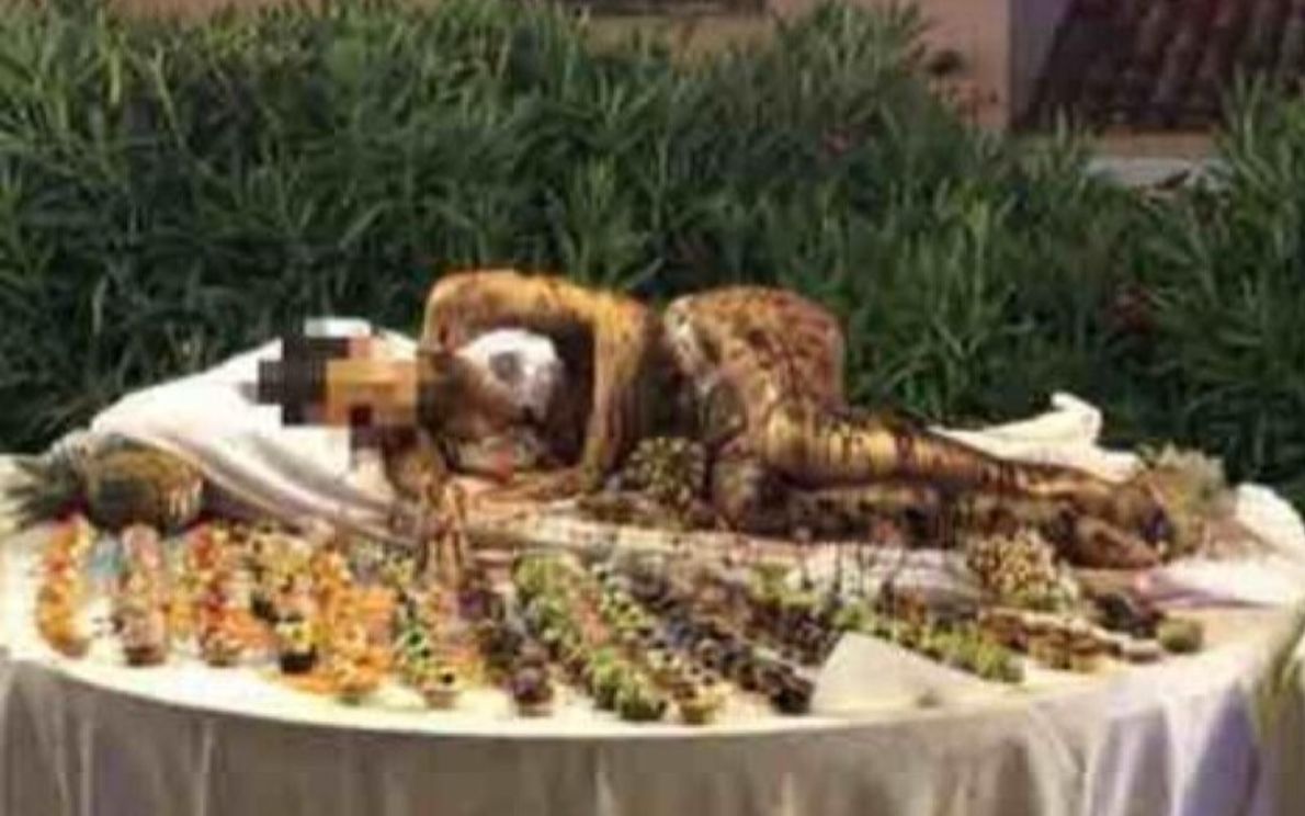 Ragazza nel buffet