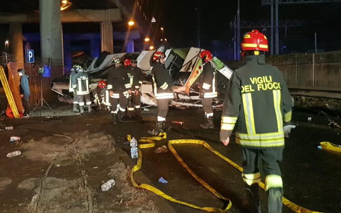 Incidente a Mestre, Vigili del Fuoco al lavoro