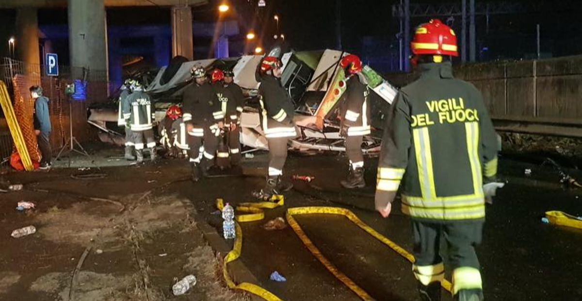 Incidente a Mestre, Vigili del Fuoco al lavoro