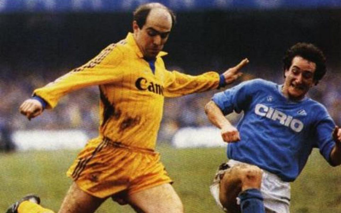 Pierino Fanna contro il Napoli