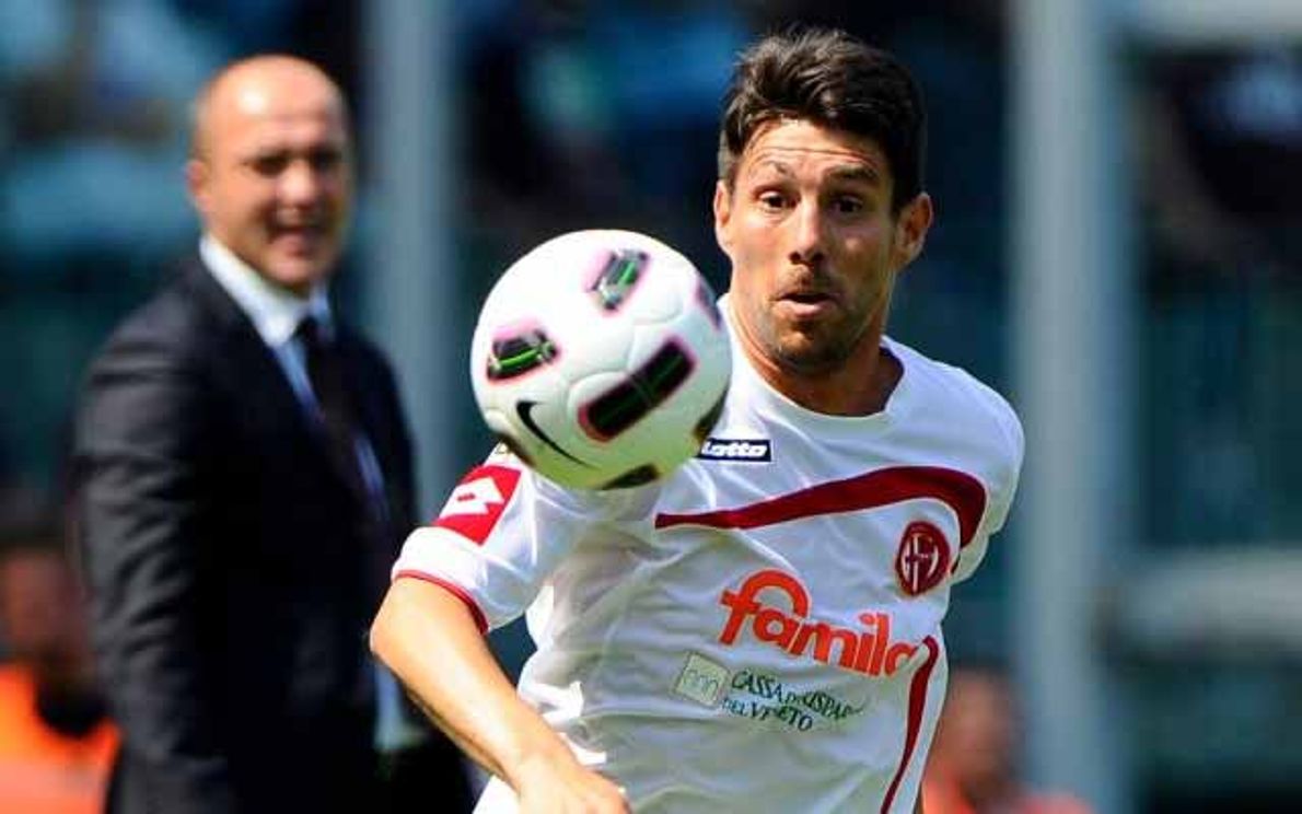 Matias Cuffa con la maglia del Padova