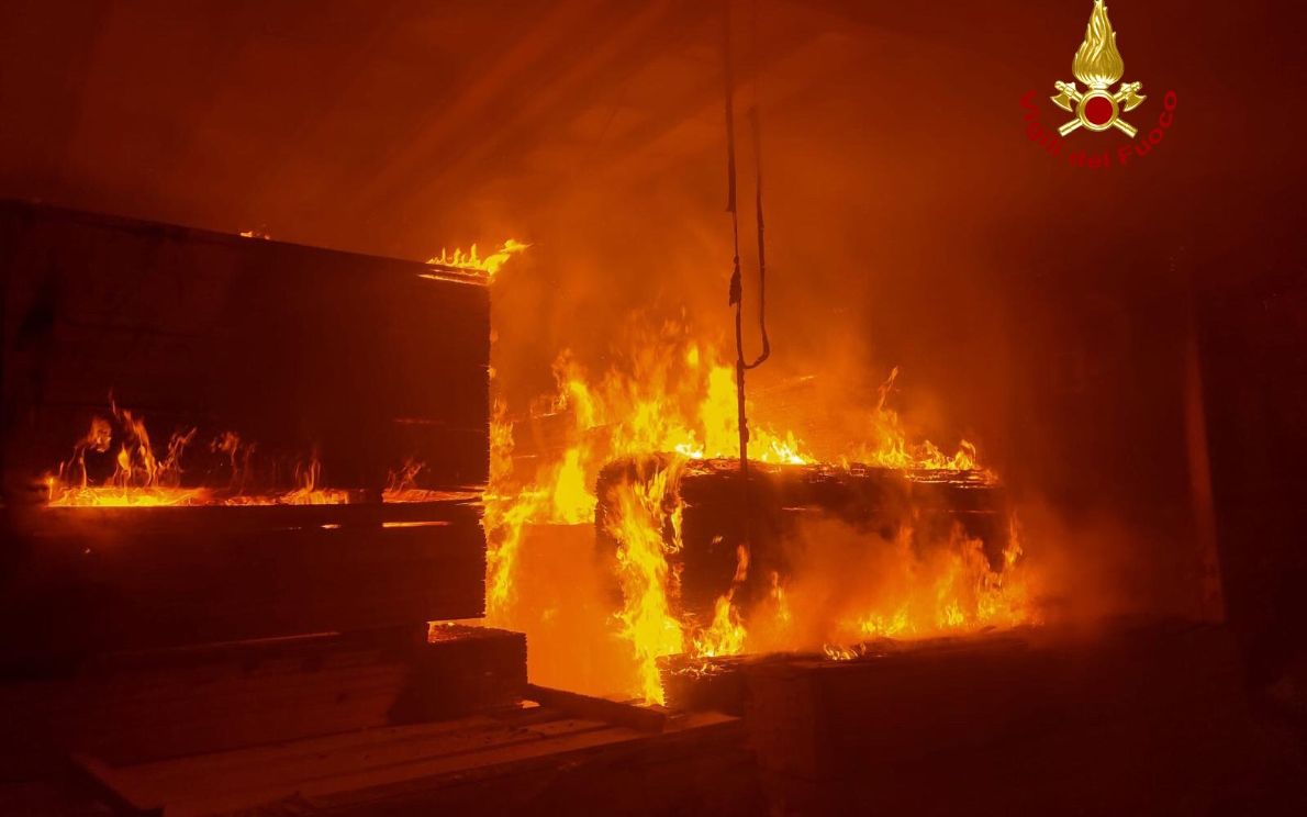 Incendio a Villafranca