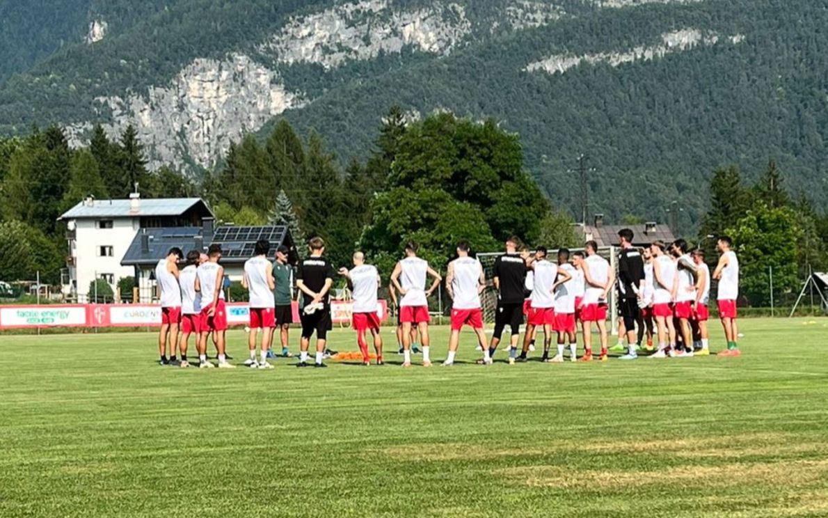 Il Padova a Pieve di Cadore (foto calcio Padova)
