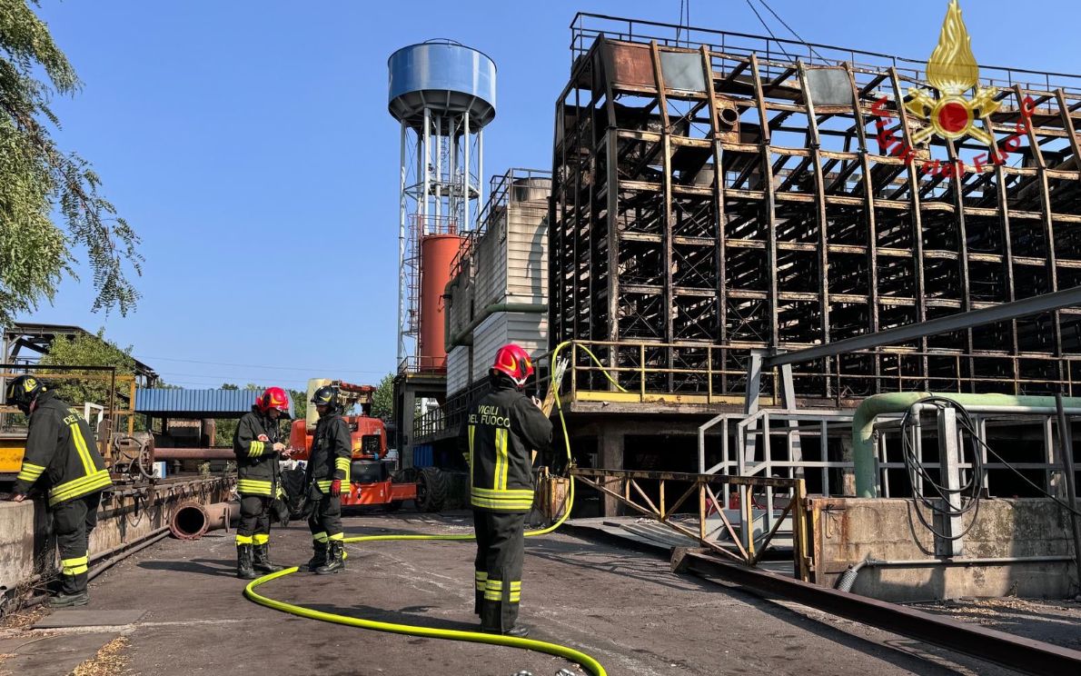 Incendio alle Acciaierie Venete