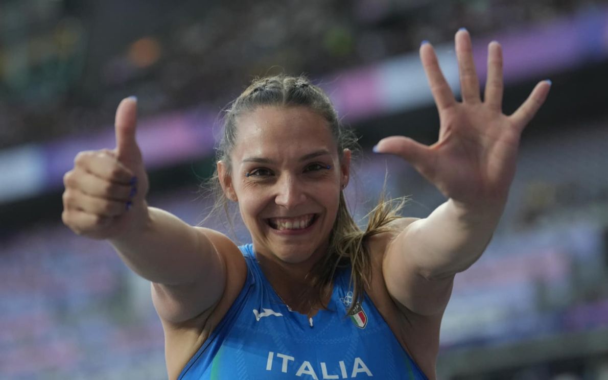 Elisa Molinarolo festeggia il 6°posto (foto Fidal)