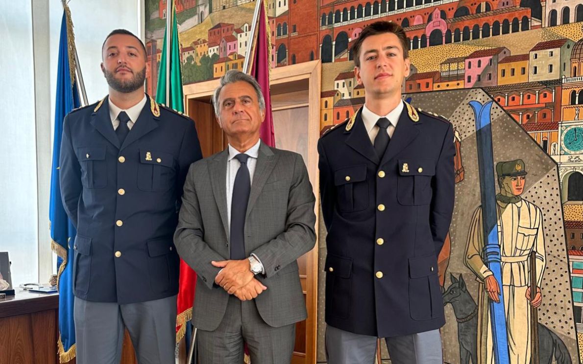 Questore con i Commissari Tamburello e Di Marzo