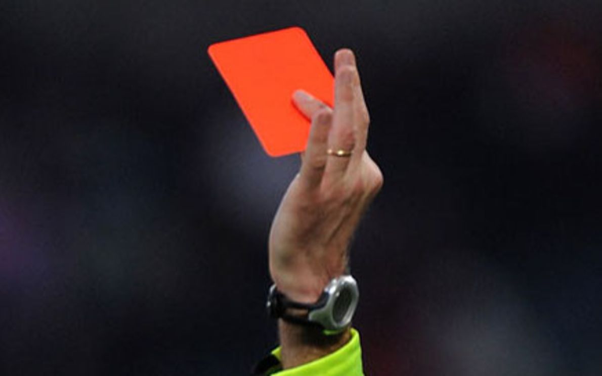 cartellino giallo e cartellino rosso
