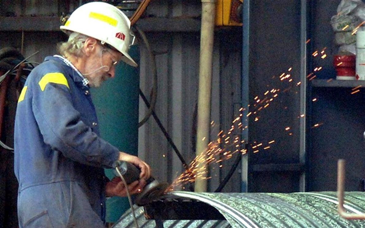 Un operaio al lavoro