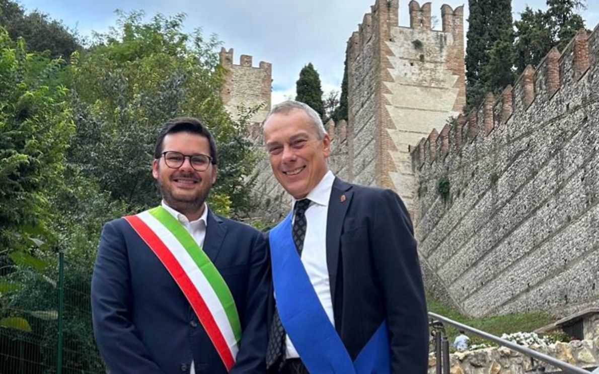 Il sindaco Pressi con il presidente Pasini