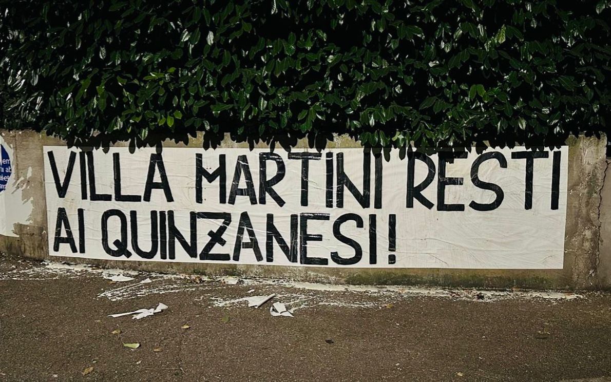 Striscione a Quinzano