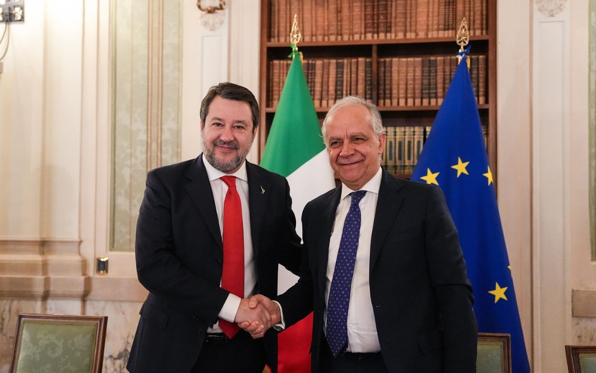 I ministri Salvini e Piantedosi