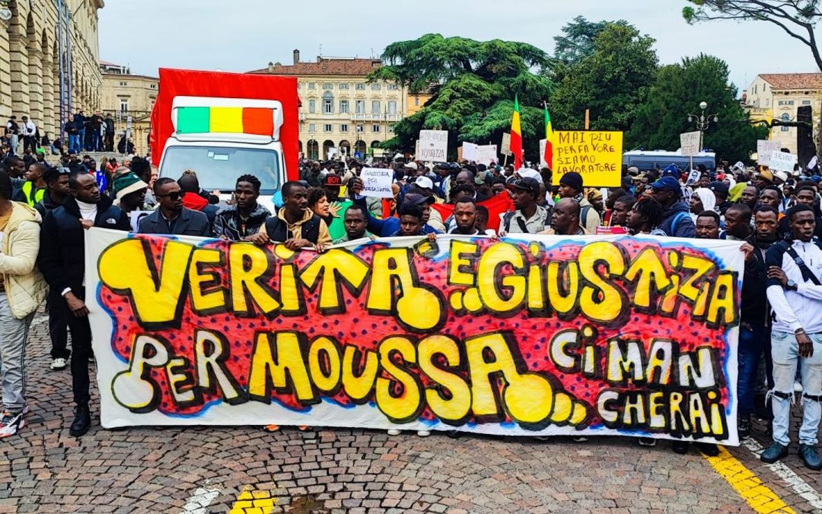 Manifestazione per Moussa Diarra
