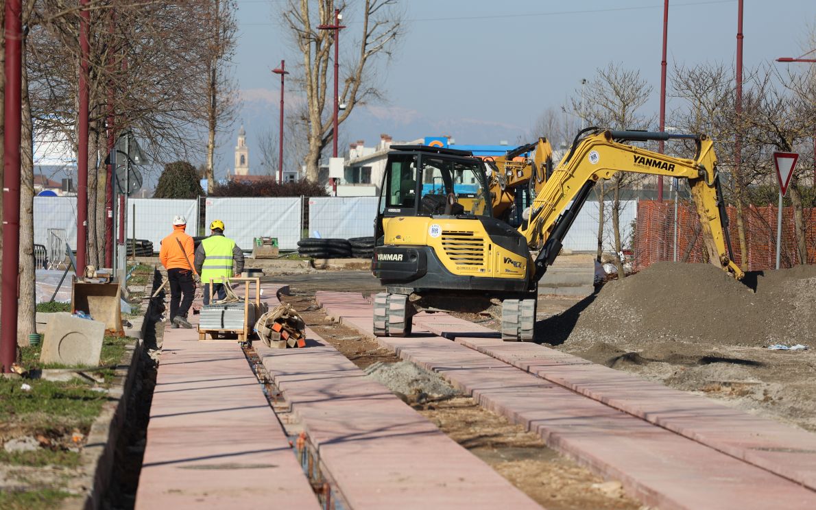 Cantiere sir2 tram a Rubano