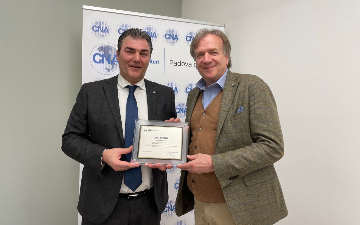 Luca Montagnin e il professor Gino Gerosa