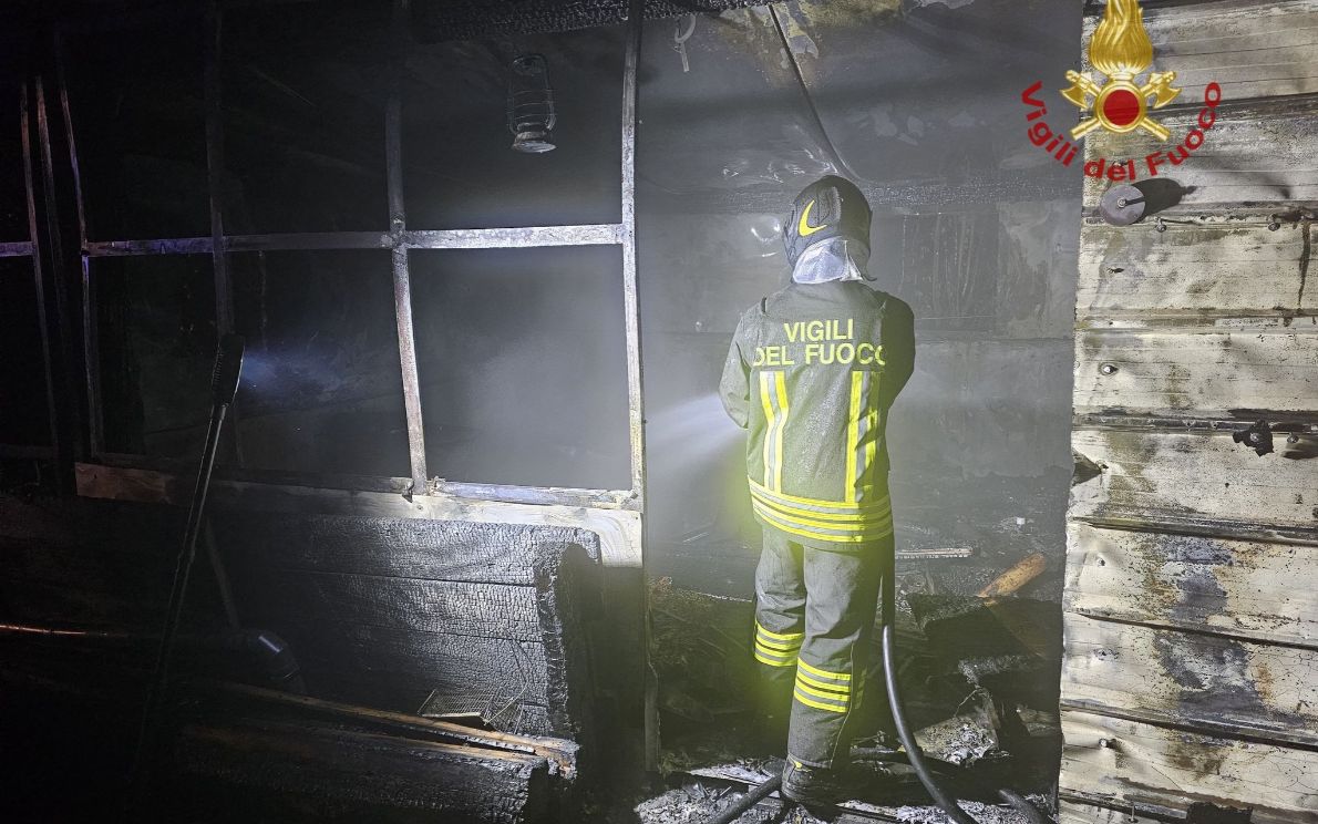 Incendio ricovero attrezzi Cittadella