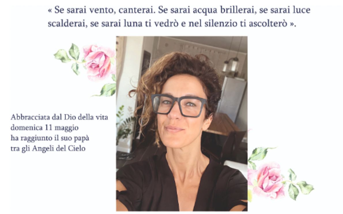 Alessandra Sartori, l’epigrafe