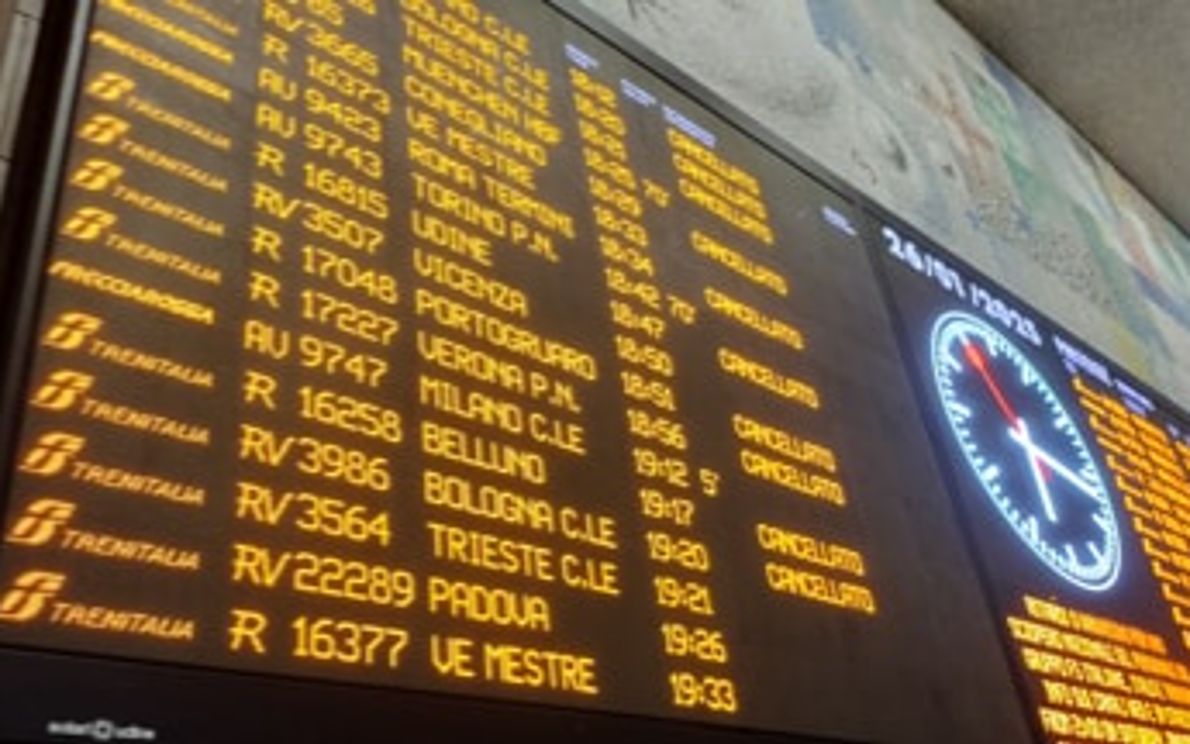 Sciopero dei treni
