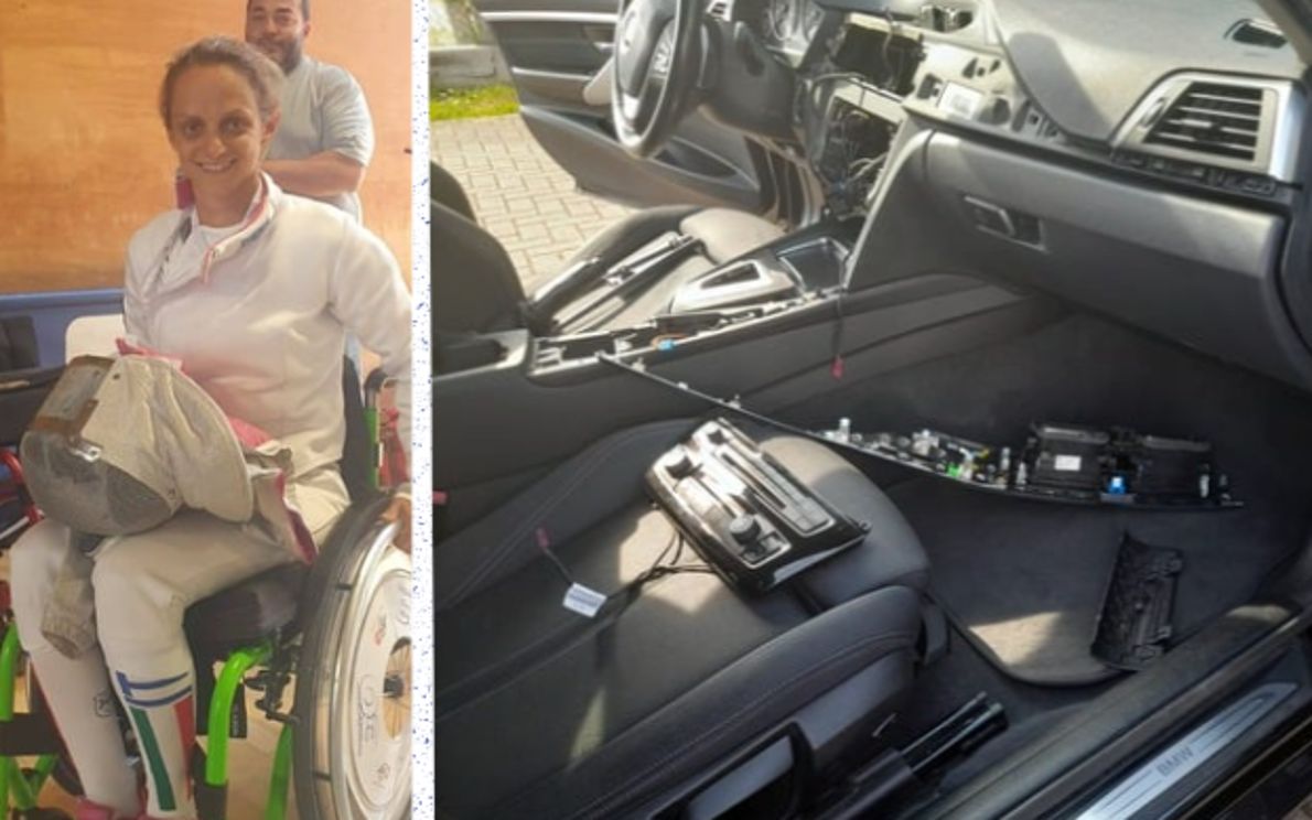 Gloria Lorenzetti e l’auto cannibalizzata