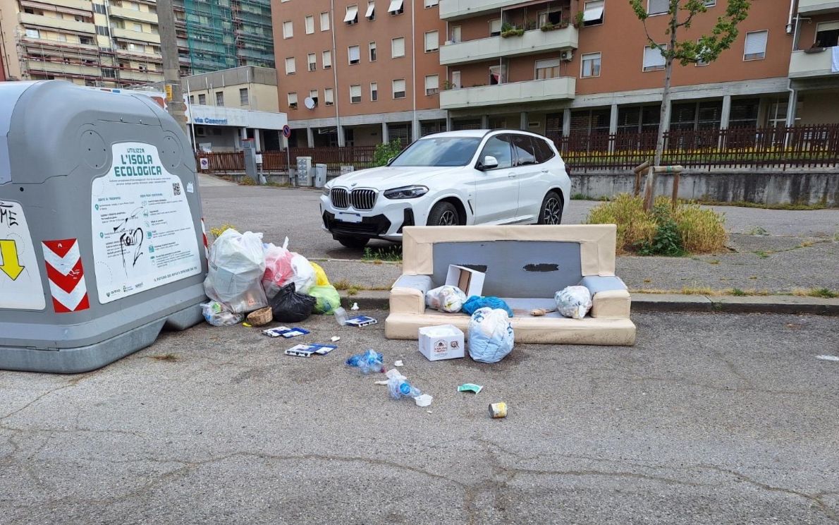Rifiuti a bordo strada