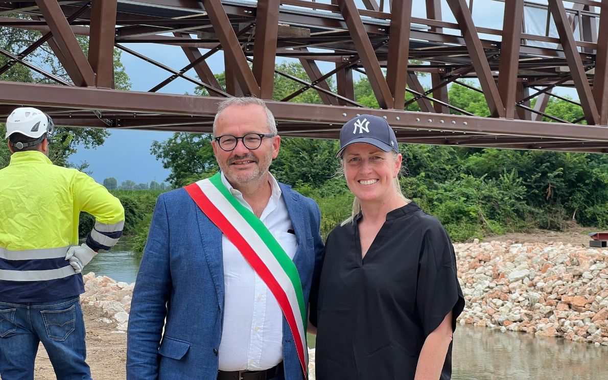 Elisa De Berti con il sindaco Marzotto