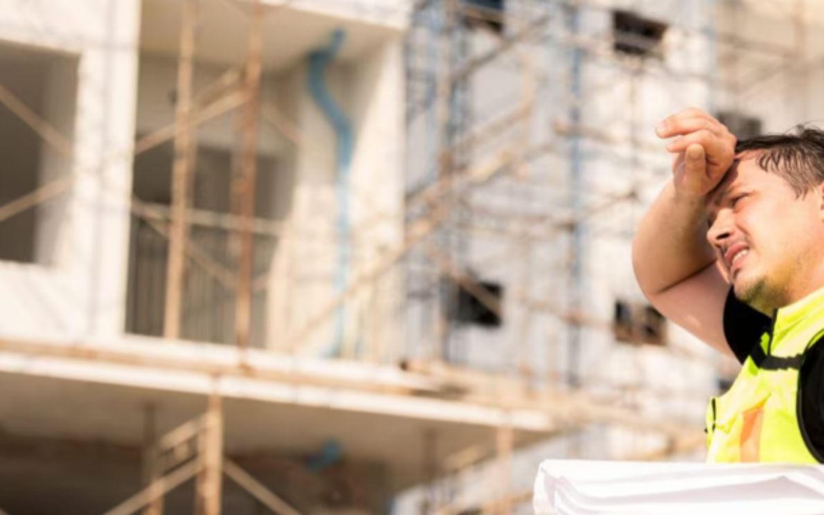 Caldo, lavoro, cantieri edili